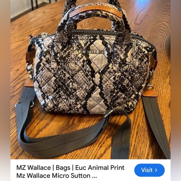 MZ Wallace Snake Print Women Micro Sutton Crossbody Bag - Picture 4 of 10